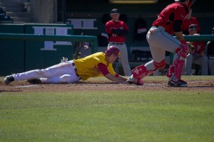 True grit · Junior infielder James Roberts was a key utility infielder for the Trojans in 2013, starting all of USC’s games at either second base, shortstop, or third base. Roberts was third on the team with a  .320 batting average. - Joseph Chen | Daily Trojan 