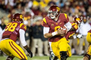 Pocket presence · Redshirt sophomore quarterback Cody Kessler has averaged just under 300 yards in USC’s past two games. “I can see the guys starting to believe in him,” interim head coach Ed Orgeron said. - Ralf Cheung | Daily Trojan 