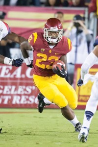 Shoulder the load · Sophomore running back Tre Madden has been among the Trojans’ most valuable players thus far this season. - Ralf Cheung | Daily Trojan 