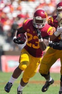 Workhorse · In his first season as a college running back, redshirt sophomore Tre Madden is ranked fifth in the nation in carries per game. - Ralf Cheung | Daily Trojan 