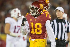 Back in the game · Redshirt junior safety Dion Bailey intercepted a pass to halt a dangerous Stanford drive last Saturday. The secondary will be tested again this weekend by Colorado wide receiver Paul Richardson. - Ralf Cheung | Daily Trojan 