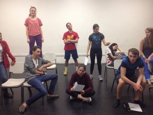 Keeping it real · Theater students rehearse for the upcoming The Lloyd Project production. The monologues are taken from student submissions. - Photo courtesy of The Lloyd Project 