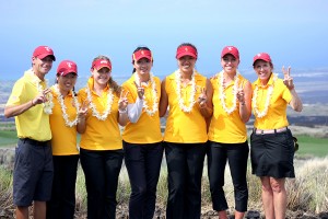 Perfection · The USC women’s golf team extended its school-record seven-match winning streak on Tuesday with a one-stroke victory at the Nanea Golf Club in Kailua Kona, Hawaii for the Pac-12 Preview. - Courtesy of USC Sports Information 