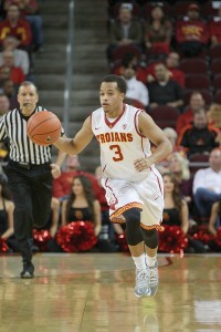 Fresh face · Walk-on sophomore guard Chass Bryan had his first start of the year for the Trojans in their 95-79 win over Cal State Northridge. - Corey Marquitti | Daily Trojan 