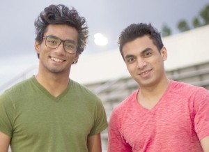 Sterling idea · Sam Mazumdar (left) and Waiz Rahim (right) are currently selling a line of clothing infused with silver in order to repel natural body odors. Their products are currently available online. - Photo courtesy of Sam Mazumdar 