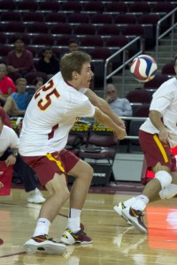 Stepping up · Freshman Lucas Yoder has 66 kills to lead the Trojans. Yoder has started all four games for the team this year. - Ralf Cheung | Daily Trojan 