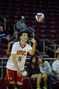 Good service · Junior setter Micah Christenson has tallied 147 assists in the Trojans’ three wins over Loyola-Chicago, UC San Diego and UC Irvine.  Joseph Chen | Daily Trojan