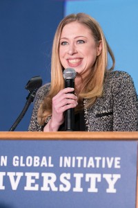 First Daughter · Chelsea Clinton kicks off  2013’s Clinton Global Initiative University conference by welcoming students at the Opening Plenary. - Photo courtesy of Cassi Gritzmacher 