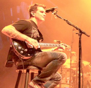 “Kryptonite” · Chris Henderson, lead guitarist of the Mississippi-based rock band 3 Doors Down, gave an excellent performance last night at the House of Blues. Their tour continues with one more show in Anaheim. - Photo courtesy of 3 Doors Down 