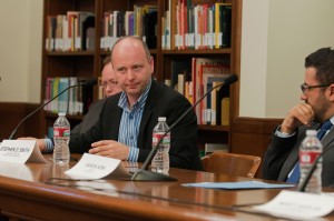 History · Panelist Stephen Smith discusses the value of learning from the stories of Holocaust survivors in the Doheny Memorial Library during last year’s discussion on the continued relevance of the Holocaust.  - Ralf Cheung | Daily Trojan 