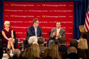 Terminate gridlock · Former Gov. Arnold Schwarzenegger told students on Monday that the political system had “let [them] down.”  - Kevin Fohrer | Daily Trojan 