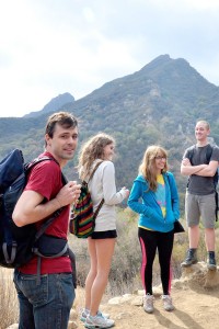 Into the Wild · Professor Brian Bernards (left) hikes with students at Malibu Creek State park as part of the new club, “Peaks and Professors.” - Courtesy of Jack Koppa 