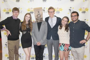 Paper planes · The Origami Team at the 18th Best Editing and Audience Choice Awards. From left to right, Keenan Mosimann, Amber Laird, Daniel Moya, Carter Feuerhelm, Elana Zeltser and Rick Cisario. - Photo courtesy of The Origami Team 