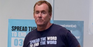 Change · Actor and advocate John C. McGinley spoke to students in Leavey Auditorium Wednesday night on ending the use of the R-word. - Austin Vogel | Daily Trojan