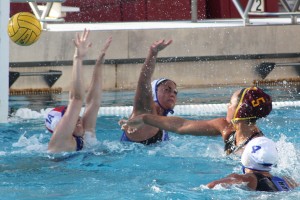 Make a splash · Senior two-meter Maddie Rosenthal scored two of USC’s 21 goals against CSU Bakersfield in the team’s meeting at the UCI Invitational. The co-captain has scored 15 goals for the Women of Troy this season. - Daily Trojan File Photo 