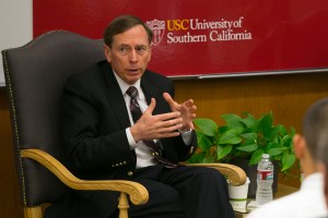 Gen. Ed. · David Petraeus, a USC Judge Widney Professor, talks to students on Tuesday about his experiences serving as commander general of the Iraq forces and CIA director. - Tom Queally | Daily Trojan 