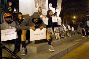 Remembrance · More than 60 students, many from the Black Student Assembly, gathered at Tommy Trojan on Wednesday night to share stories of victims of racialized violence over the past seven decades.  - Austin Vogel | Daily Trojan 