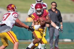 Young gun · Freshman quarterback Jalen Greene was highly successful while playing at Serra-Gardena High School, but has been overshadowed by other USC quarterback recruits, namely Max Browne and Ricky Town. - Ralf Cheung | Daily Trojan 