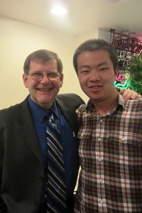 Remembrance · James E.Moore (left) served as Haibo Zhang’s (right) academic advisor and said he had an “impact” on campus. - Photo courtesy of Professor Thomas Booth 