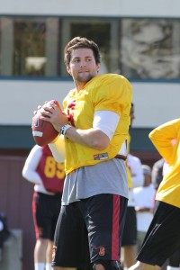 Top dog · Redshirt junior quarterback Cody Kessler, who threw for 212 yards per game last year, will likely sit atop the depth chart come fall. - Nick Entin | Daily Trojan 