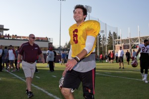 Unfinished business · Freshman Jalen Greene and redshirt freshman Max Browne gave Cody Kessler (pictured) a run for his money, but the experienced Kessler separated himself in the last few practices. - Ralf Cheung | Daily Trojan 