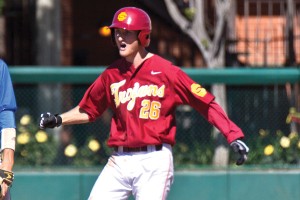 Lace ‘em up · Sophomore shortstop Blake Lacey came up clutch in the Trojans’ victory over the Utes on Sunday, recording 4 RBI, including USC’s first two runs of the day and the runs that put USC up 6-1 in the 5th inning. - Joseph Chen | Daily Trojan 