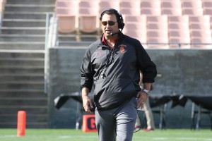 Man for the job · Steve Sarkisian spent seven seasons as an assistant at USC under Pete Carroll before leaving to coach at Washington in 2008. Many speculated that Sarkisian was Carroll’s personal choice as a successor. - Austin Vogel | Daily Trojan 