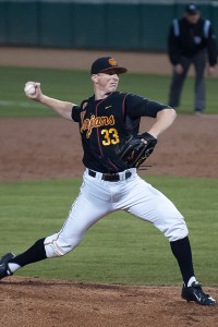 Sharpen up · Junior RHP Wyatt Strahan will look to improve upon his 4.25 ERA tonight. Batters are hitting .266 against Strahan this season. - William Ehart | Daily Trojan 