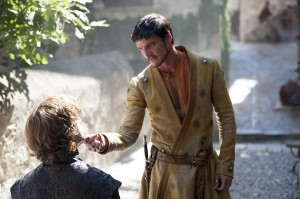 The unpaid debt · The fourth season of HBO’s Game of Thrones introduces Oberyn Martell, played by Pedro Pascal, a vengeful libertine who blames the Lannisters, including Tyrion, played by Peter Dinklage, for the death of his beloved sister. - Photo courtesy of HBO 