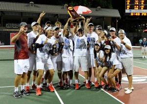 Back on top - The USC men's tennis team clinched their fifth NCAA title in six years Tuesday in Athens, Georgia. — Photo courtesy of Sports Information