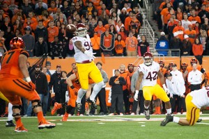 Lion King · Junior defensive end Leonard Williams (94), who earned All-American honors in 2013 despite playing the entire season with a torn labrum, will bolster the Trojans’ defensive line in 2014. The Florida native recorded 74 tackles, including 13.5 tackles for loss, in 2013. - Daily Trojan File Photo  