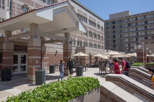 Suns out, books out · The $20 million renovation to Leavey Library includes a brand new outdoor terrace with 130 to 150 seats.  - Nick Entin | Daily Trojan 