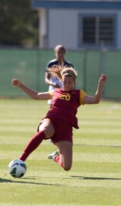 Strike a pose · Junior striker Megan Borman netted her first goal of the season in Sunday’s draw at San Diego. Borman has four career scores. - Ralf Cheung | Daily Trojan 