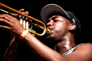 Keeping it basic · Trumpeter Mark Crown joined Rudimental on tour. The group was nominated for a Mercury Prize in 2013 for its debut album, Home, and its track “Feel the Love” reached No. 1 in the U.K.  - Photo courtesy of Wikimedia Commons 