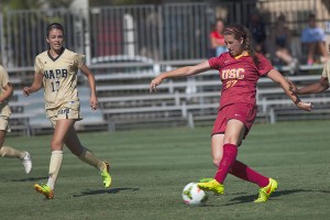 Brian Ji | Daily Trojan Alex the Great · Senior midfielder Alex Quincey has been a scoring machine for USC thus far, netting six goals in the team’s first nine contests. The transfer from UC Riverside has 12 career goals in her time at both schools. - Brian Ji | Daily Trojan 