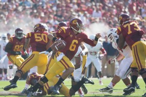 Good memories · Redshirt junior quarterback Cody Kessler was named USC’s starting quarterback in the week leading up to last year’s game against Boston College. Kessler threw for 237 yards in a 35-7 win. - Mariya Dondonyan | Daily Trojan 