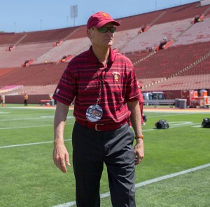 One fine day · USC Athletic Director Pat Haden was fined $25,000 by the Pac-12 for confronting game officials on the sideline at Stanford. - Ralf Cheung | Daily Trojan 
