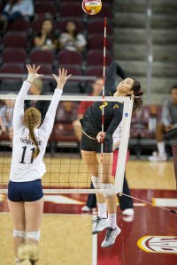 Serial killer · Junior outside hitter Samantha Bricio has started the year on a high note, recording 66 kills in the team’s first six games. - Ralph Cheung | Daily Trojan 