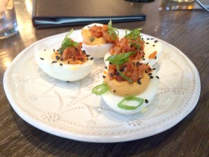 I’m so fancy · With elaborate, studied dishes, such as the delicious deviled eggs, Faith & Flower works hard to impress your eyes and palate. - Razan Al Marzouqi | Daily Trojan 