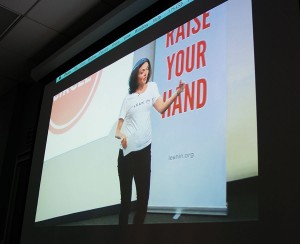 Leaning in ·  Sheryl Sandberg, the chief operating officer of Facebook. spoke to students via webcast about her new Lean In campaign. - Mariya Dondonyan | Daily Trojan 