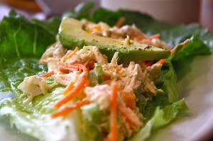 Colorful and tasty · Chicken salad lettuce cups are a fun way to liven up bland but dependable boiled chicken by mixing it with an assortment of vegetables and tangy Greek yogurt then serving it in a lettuce cup. - Maral Tavitian | Daily Trojan 