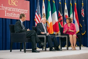 Bipartisan · Left to right, Sen. Michael Bennet, Sen. John McCain and ABC News Radio correspondent Ann Compton speak on campus in April 2013.  - Ralf Cheung | Daily Trojan 