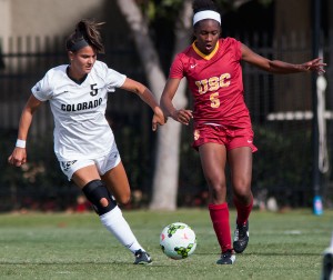 Tough D · After sitting out her first two seasons due to injury, redshirt sophomore defender Dominique Randle has not allowed a goal this year. - Brian Ji | Daily Trojan 