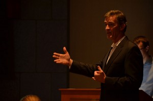 Career launch · Rick Baily, vice president of engineering, mission assurance and product support at Boeing, speaks to students on campus. - Samhita Swamy | Daily Trojan 