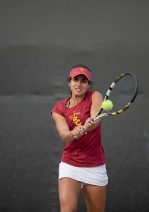 Scandalous · Senior Zoë Scandalis took home the individual title at the ITA Regionals after her opponent withdrew from competition. - Ralf Cheung | Daily Trojan 
