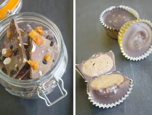 Sugar Rush · Dark chocolate peanut butter cups and chocolate bark with almonds, dried apricots and cherries provide a sweet alternative to the frights and delights of Halloween. They are surprisingly easy to prepare and they are a healthier alternative to store-bought candies. — Maral Tavitian | Daily Trojan