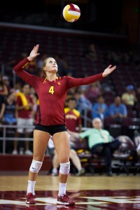Farm family · Senior setter and team captain Hayley Crone hails from Temecula, California, where her family lives on a ranch with 13 horses. - Brian Ji | Daily Trojan 