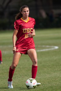 The big stage · Junior midfielder and captain Jamie Fink was just a freshman when USC upset No. 2 UCLA at home two seasons ago. - Brian Ji | Daily Trojan 