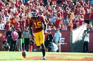 He got game · Junior wide receiver Nelson Agholor leads USC in receptions (66), receiving yards (863) and receiving touchdowns (8) this season. The Tampa, Florida, native has 2,121 career receiving yards. - Mariya Dondonyan | Daily Trojan 