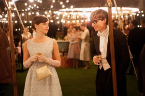 Firsthand account  · The story is adapted from Traveling to Infinity, the autobiography of Stephen Hawking’s first wife Jane, played in the film by Felicity Jones. This point of view offers a unique perspective into the immense strain that the onset of ALS in Hawking caused on their relationship.  - Photo courtesy of Focus Features Media 